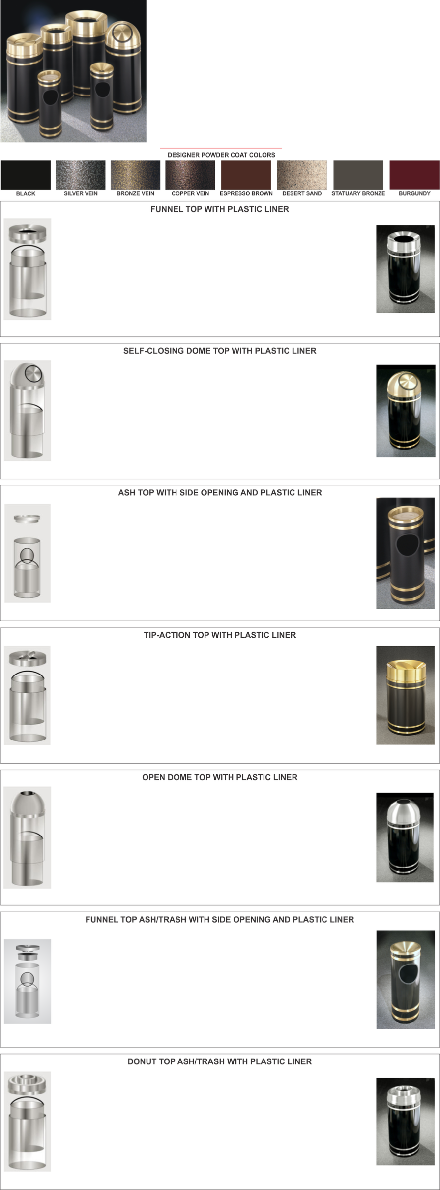 Glaro Monte Carlo Banded Receptacles